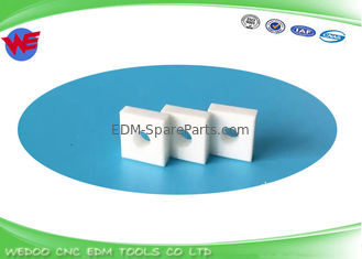 White Makino EDM Consumables Cutter Unit Ceramic 12.7x12.7x4.75TX ID4.9 N501