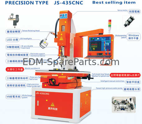 JS-435CNC Jiasheng  Precision EDM Drilling Machine Automatic 450*350mm